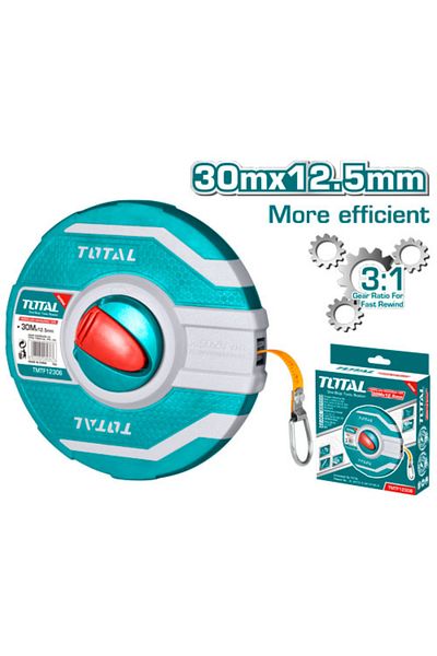 TOTAL 30mx12.5mm Round Fiber Meter