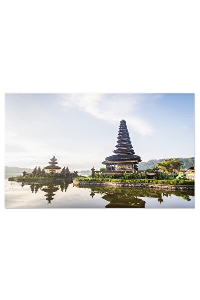 StoryGift Romania Tablou Canvas Priveliste Templul Pura Ulun Danu Beratan La ...