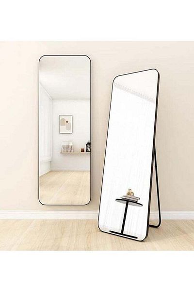 Arabest Full Length Mirror 155x45cm, Floor Mirrors with Aluminum Alloy Frame