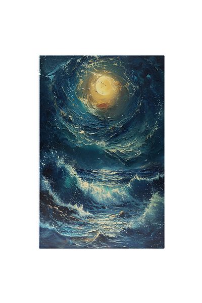 StoryGift Romania Tablou Canvas: Secretele Oceanului Pictura Facuta Din Interiorul Unui Ocean In Vartej De Apa V
