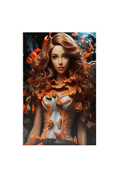 StoryGift Romania Tablou Canvas: Nemo Transformat In Sirena Desen Animat, Animatie, Arta, Frumusete, Blond, Lucra