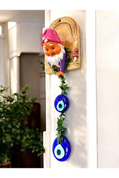 hediye arıları 2 Adet Nazar Boncuklu Şans Cücesi, Balkon Duvar Bahçe Süsü, De...
