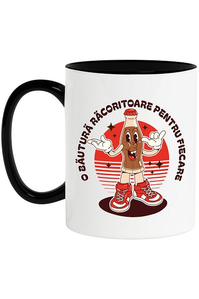 StoryGift Romania Mug A refreshing drink for every smiling juice, 330ml, Ceramic with Handle, With