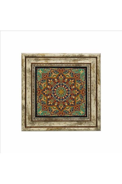 Sadrazam Persian Pattern Printed Natural Stone Painting (25 X 25 Kd-19)