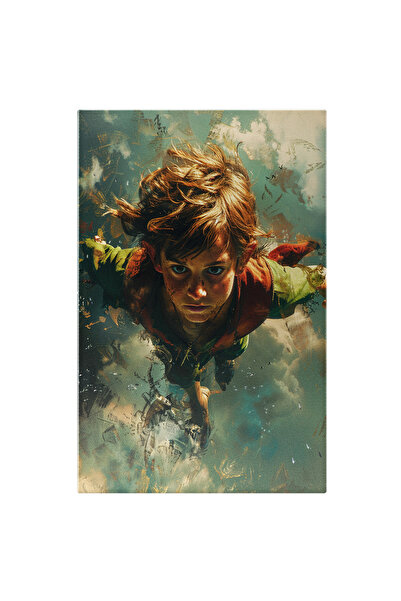 StoryGift Romania Tablou Canvas: Zburătorul Peter Pan Salvatorul Celor Mici Băiatul Bun Cu Aripi Invizibile Pictu