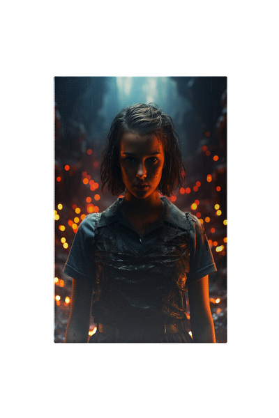 StoryGift Romania Tablou Canvas: Portretul Unei Fete Stand In Ploaie - Stanci...