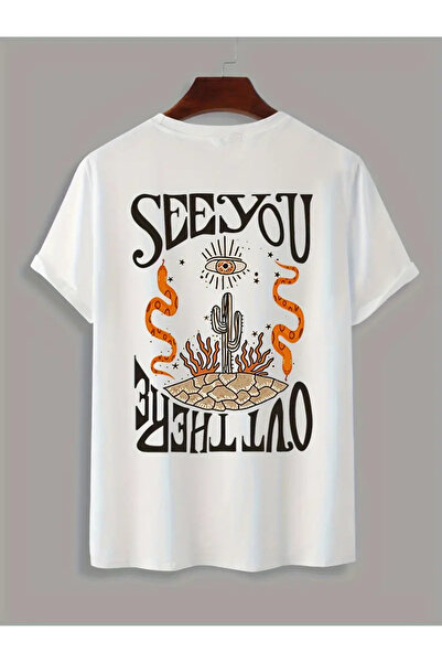 AEMİ Μπλουζάκι Unisex Printed Oversize Crew Neck