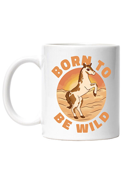 StoryGift Romania Cana Cu Mesaj In Engleza Born To Be Wild, Cal, Desert, Apus...