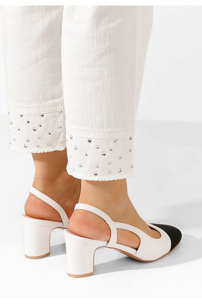 B T Shoes Pantofi Cu Toc Gros Emesa Nude