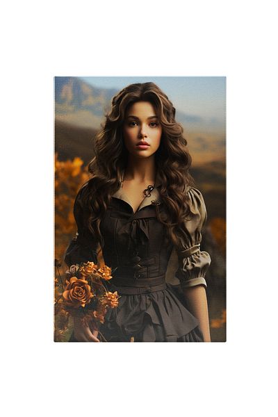 StoryGift Romania Tablou Canvas: Frumusetea Femeii In Secolul Xix Par Saten, Lucrari De Arta, Costum, Croiala Co