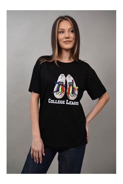 Cocco Rossa T-shirt with Nebula Sneakers Print Black M-l
