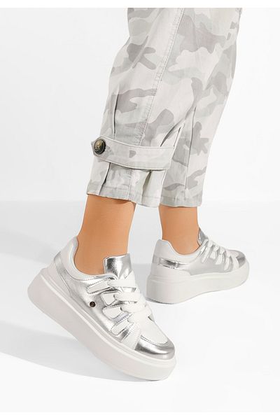 B T Shoes Sneakers Cu Platformă Cassatia Argintii