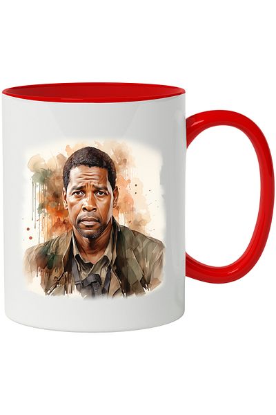 StoryGift Romania Mug With Idris Elba, Famous Actor, Movie Lovers, Multicolor 330 ml, Ceramic, With