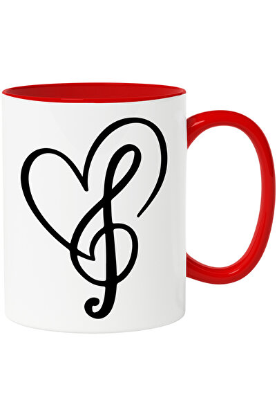 StoryGift Romania Cana Pentru Cei Care Iubesc Muzica Cu Maner Rosu, Cu Maner ...