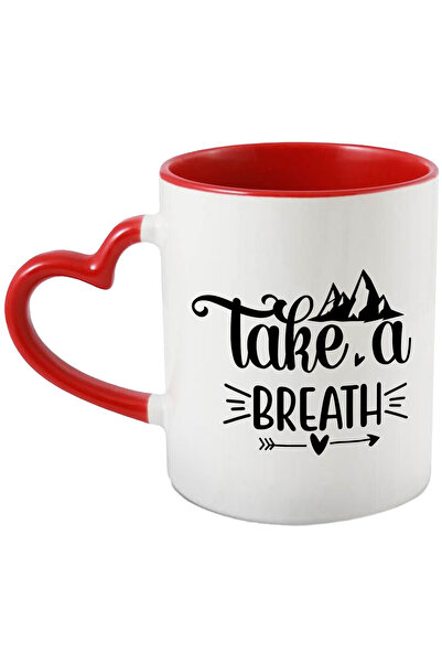 StoryGift Romania Cana Cu Inimioare Si Munti Cu Mesajul "take A Breath" - Ia ...