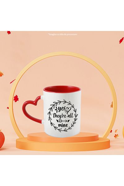 StoryGift Romania Mug for a loving mother with the message "Yes, they're all mine" - yes, they're all mine, With,STG