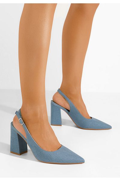 B T Shoes Pantofi Cu Toc Omria Denim