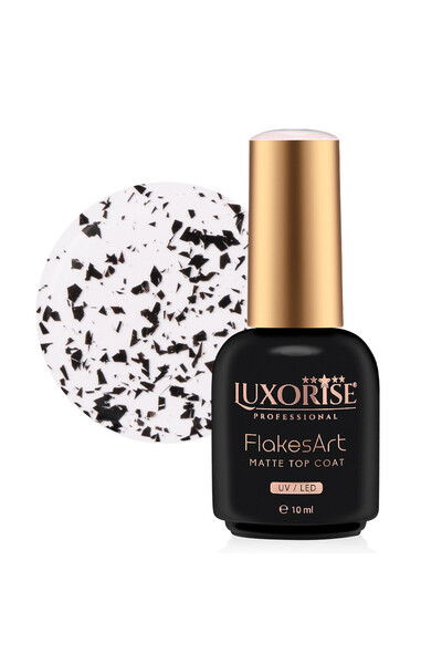LUXORISE Τελικό χρώμα - FlakesArt MATTE Noir Elegance 10ml
