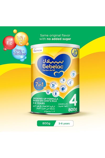 Bebelac Junior Nutri 7in1 Growing Up Formula Stage 4 From 3 to 6 Years 800 g
