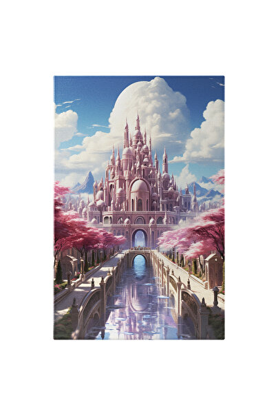 StoryGift Romania Tablou Canvas: Castel Roz Imens Lumea Zanelor Desne Animate...