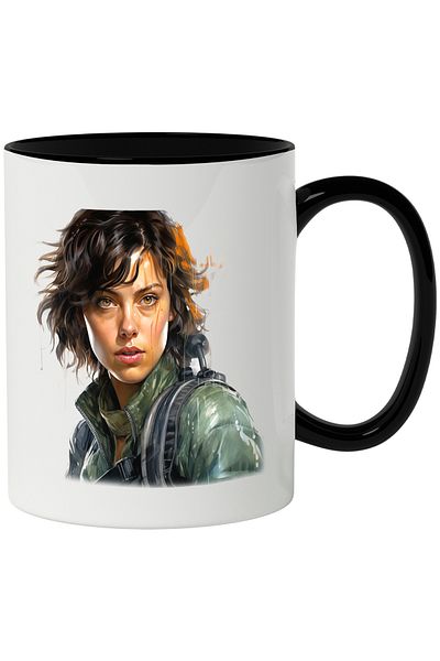 StoryGift Romania Mug With Ellie Williams, Fictional Character, The Last Of Us, Movie, Multicolor 330 ml, With
