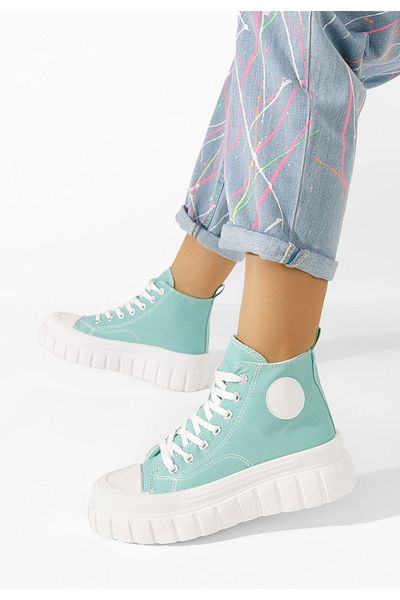 B T Shoes Tenisi Inalti Dama Dariona Turcoaz