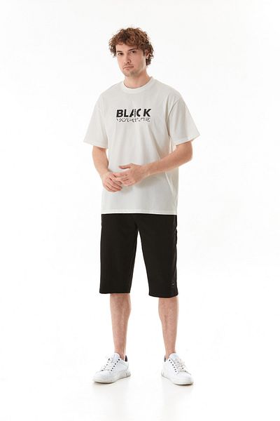 Fulla Moda Μπλουζάκι με μαύρο ανάγλυφο στάμπα