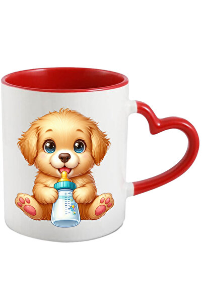StoryGift Romania Cana Cu Un Catelus Golden Retriever Care Tine Un Biberon Cu...