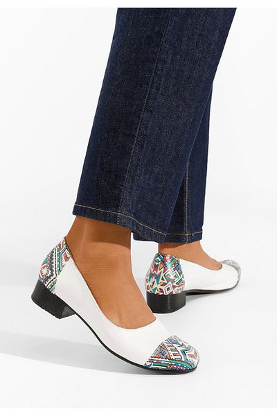 B T Shoes Women's Shoes Natural Leather Romina White