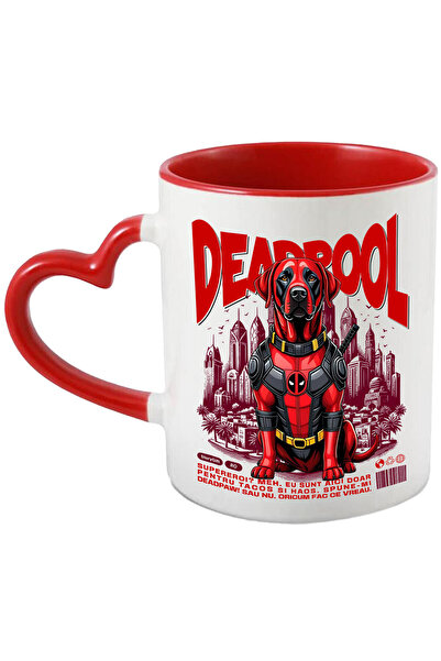 StoryGift Romania Cana Cu Labrador Retriever Caine In Costum De Deadpool Cu P...