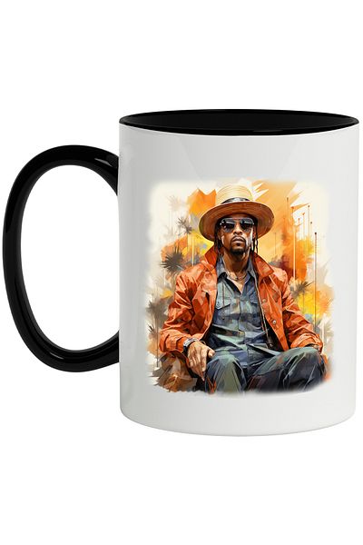 StoryGift Romania Mug With Jamie Foxx, Actor, Celebrity, Film, Hollywood, Multicolor 330 ml, Wax, With