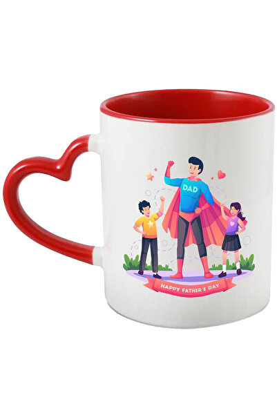 StoryGift Romania Cana Cu Mesaj In Engleza Happy Father's Day, Ziua Tatalui, Supererou, Stele, Cop, Cu ,stg