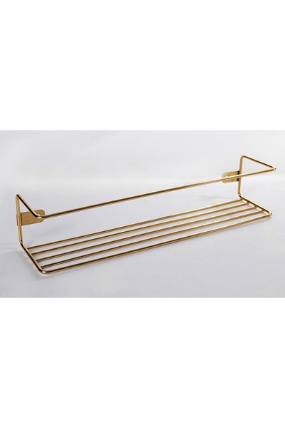 Jusso Multi-Purpose Single Tier Shelf Spice Rack Metal Spice Stand Kitchen Shelf Gold