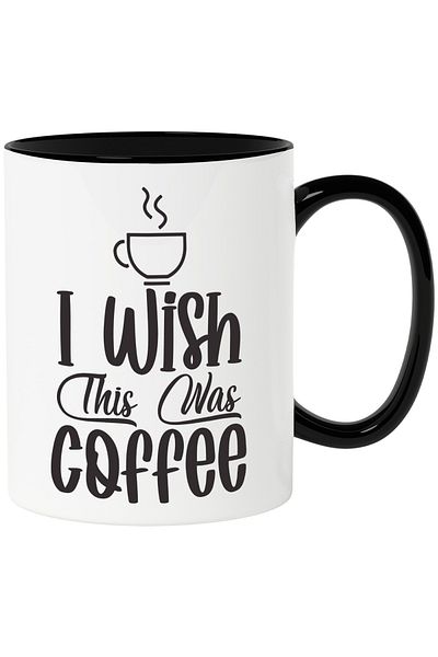 StoryGift Romania Mug for coffee lovers with the message "I wish this was coffee" with M, Cu