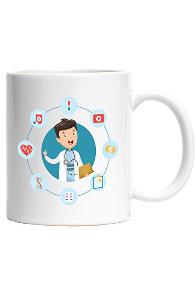 StoryGift Romania Cana Cu Doctor, Medicina, Cerc, Stetoscop, Halat, Medicamen...