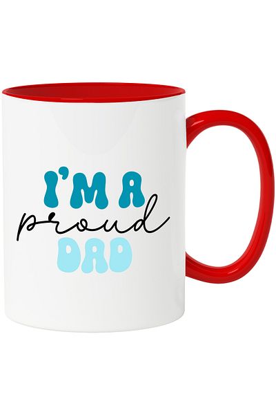 StoryGift Romania Mug with the Message in English I'm A Proud Dad, Proud Dad, Proud Father of Children, T, With
