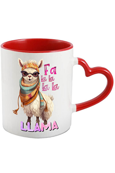 StoryGift Romania Cana Cu Lama Cu Mesajul "fa La La La La Llama", Esarfa, Och...