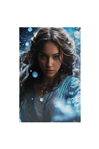 StoryGift Romania Tablou Canvas: Regina Iernii Figura Feminina Printre Fulgi ...