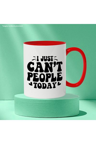 StoryGift Romania Heart mug for those who really can't stand people today with R handle, Cu, STG
