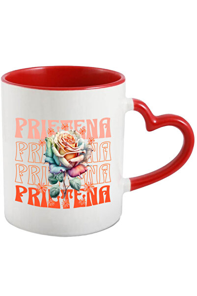 StoryGift Romania Cana Prietena - Trandafir Floare, 330ml, Ceramica Cu Maner ...