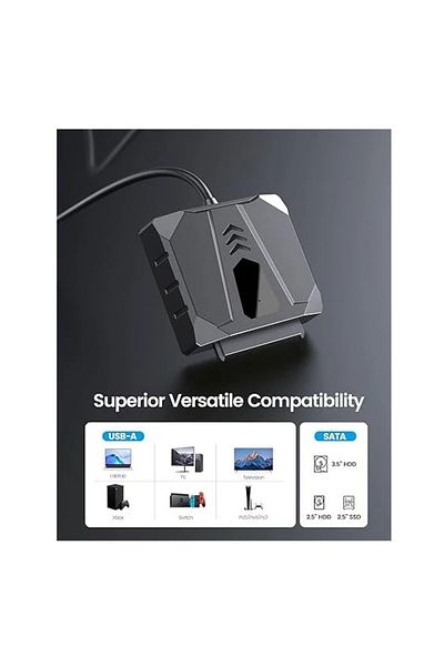 Orico Sata Cable Adapter Usb 3.0 To Sata Iii Cable For 3.5" Hdd/ssd Hard Drives, Supports Uasp, 12v