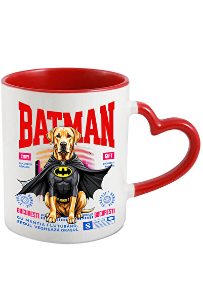 StoryGift Romania Cana Cu Labrador Retriever Caine In Costum De Batman Cu Pel...