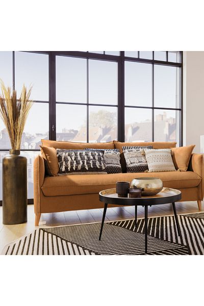 Atmosphera Siwan Mango Wood Round Coffee Table 70 x 40 cm