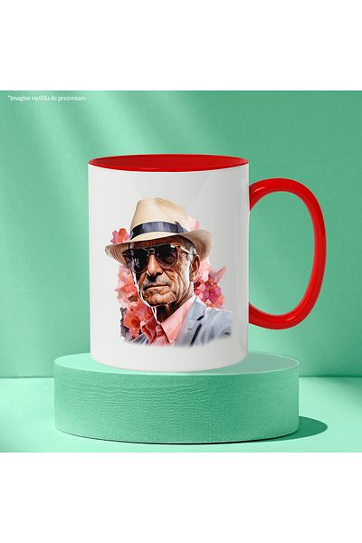 StoryGift Romania Mug With Stan Lee, Writer, Comics, Celebrity, Multicolor 330 ml, Wax, With ,STG.