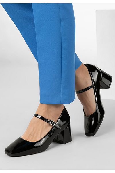 B T Shoes Pantofi Cu Toc Gros Erosa Negri