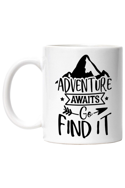 StoryGift Romania Cana Cu Munte Si Stelute Cu Mesajul "adventure Awaits, Go Find It" - Aventura As, Cu ,stg