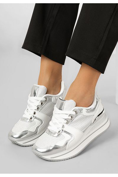 B T Shoes Sneakers Cu Platformă Daisie Argintii