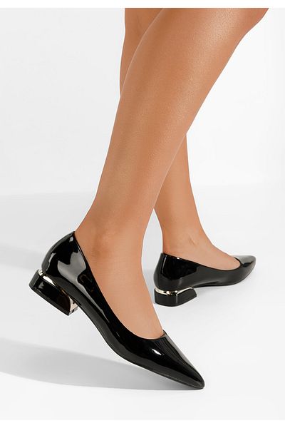B T Shoes Pantofi Cu Toc Mic Bertesa Negri