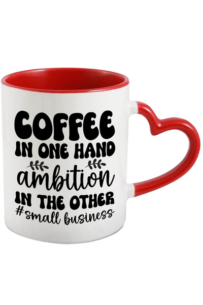 StoryGift Romania Mug for business people with the message "Coffee in one han...