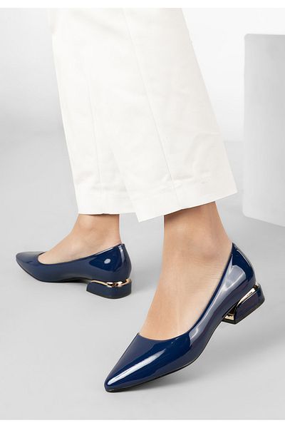 B T Shoes Pantofi Cu Toc Mic Bertesa Navy